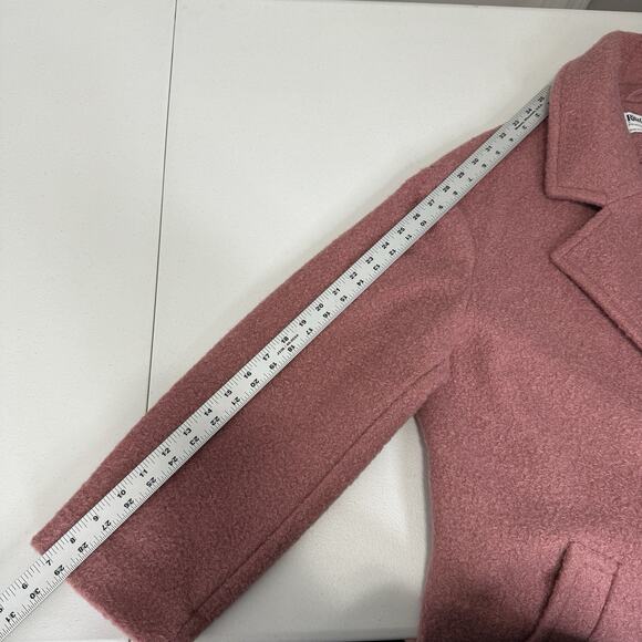 Primark x Rita Ora Womens Jacket S Pink Bounce Double Breasted Coat Long Line - Picture 8 of 15